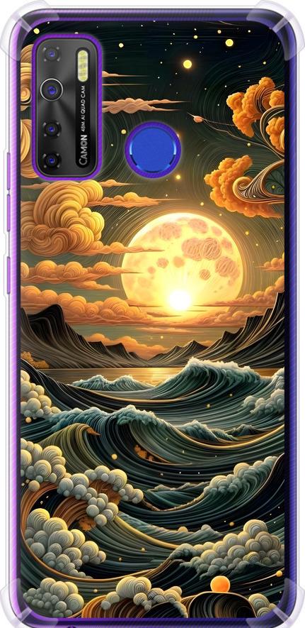 Чехол на Tecno Camon 15 Арт волны (6332sp-2405-42517)