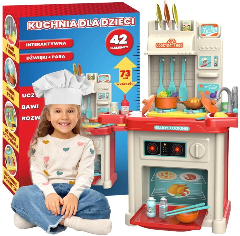 Детская игрушечная кухня для девочки с паром/водой/посудой и имитацией закипания 73 см 42 предмета (29308903) - фото 4 Детская игрушечная кухня для девочки с паром/водой/посудой и имитацией закипания 73 см 42 предмета (29308903) - фото 4