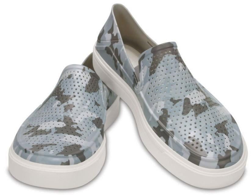 Сабо жіночі сліпони мокасини Сітілайн Рока Камуфляж Crocs CitiLane Roka Camo 2 Slip-on Men Green Sneaker р. 37-38 Сірий