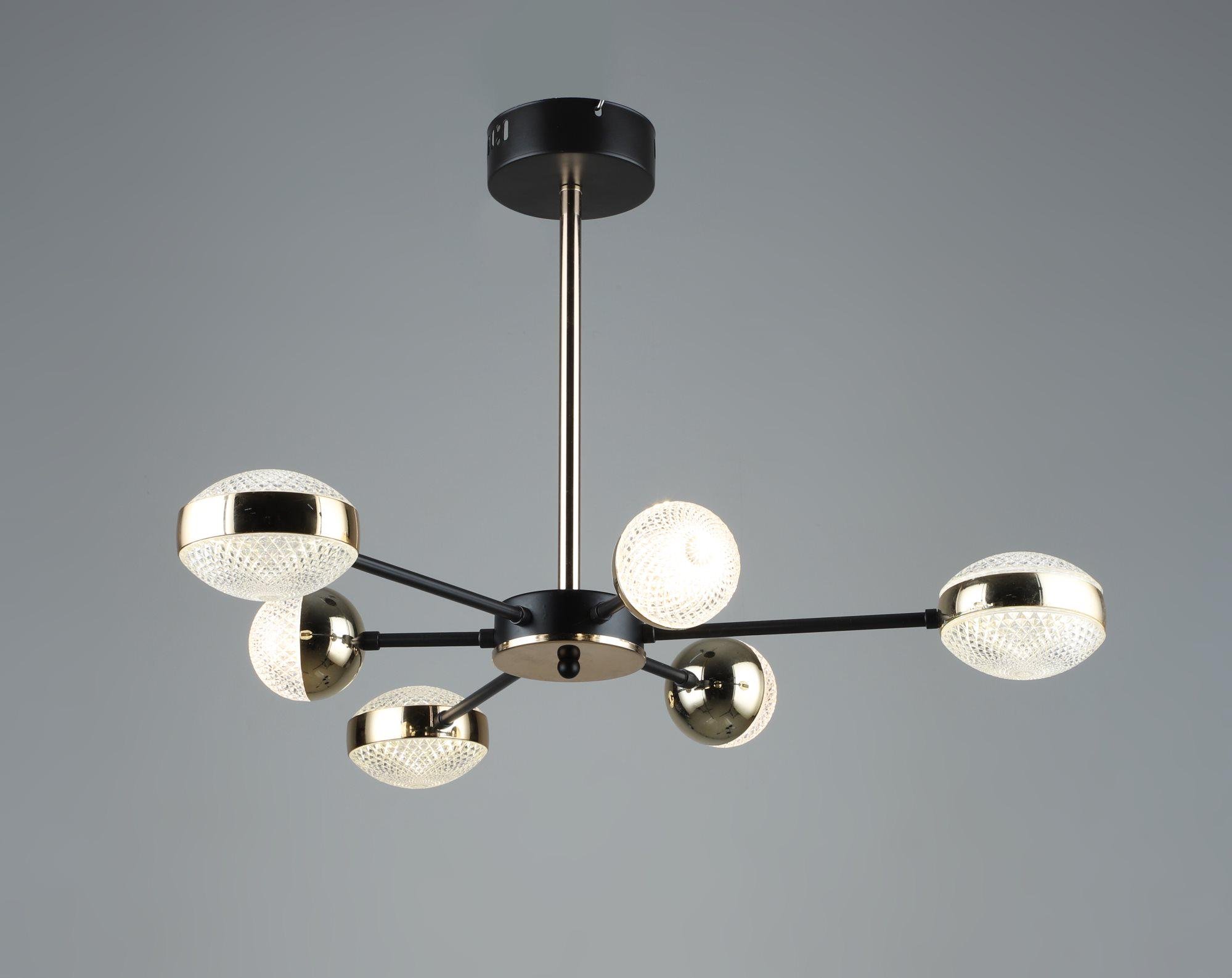 Люстра светодиодная акриловая Sirius B YH870/3/3 COFFEE/GD - фото 1 Люстра светодиодная акриловая Sirius B YH870/3/3 COFFEE/GD - фото 1