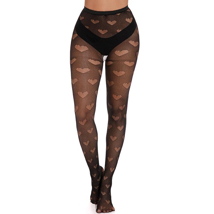 Колготки женские Сердечки в сетку One size Черный (К6093) - фото 6 Колготки женские Сердечки в сетку One size Черный (К6093) - фото 6