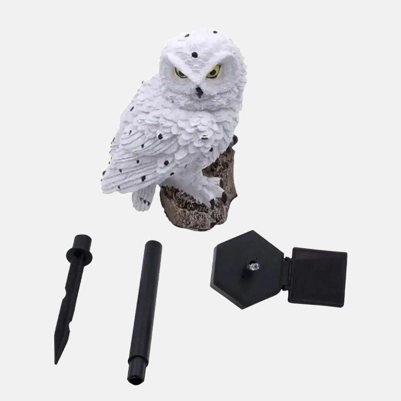 Светильник садовый Сова с солнечной панелью White Светильник садовый Сова с солнечной панелью White