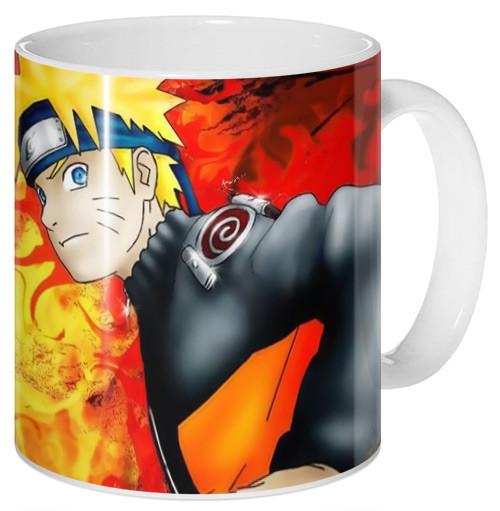 Чашка Gee! Наруто Naruto в пламени Белый NA.02.054