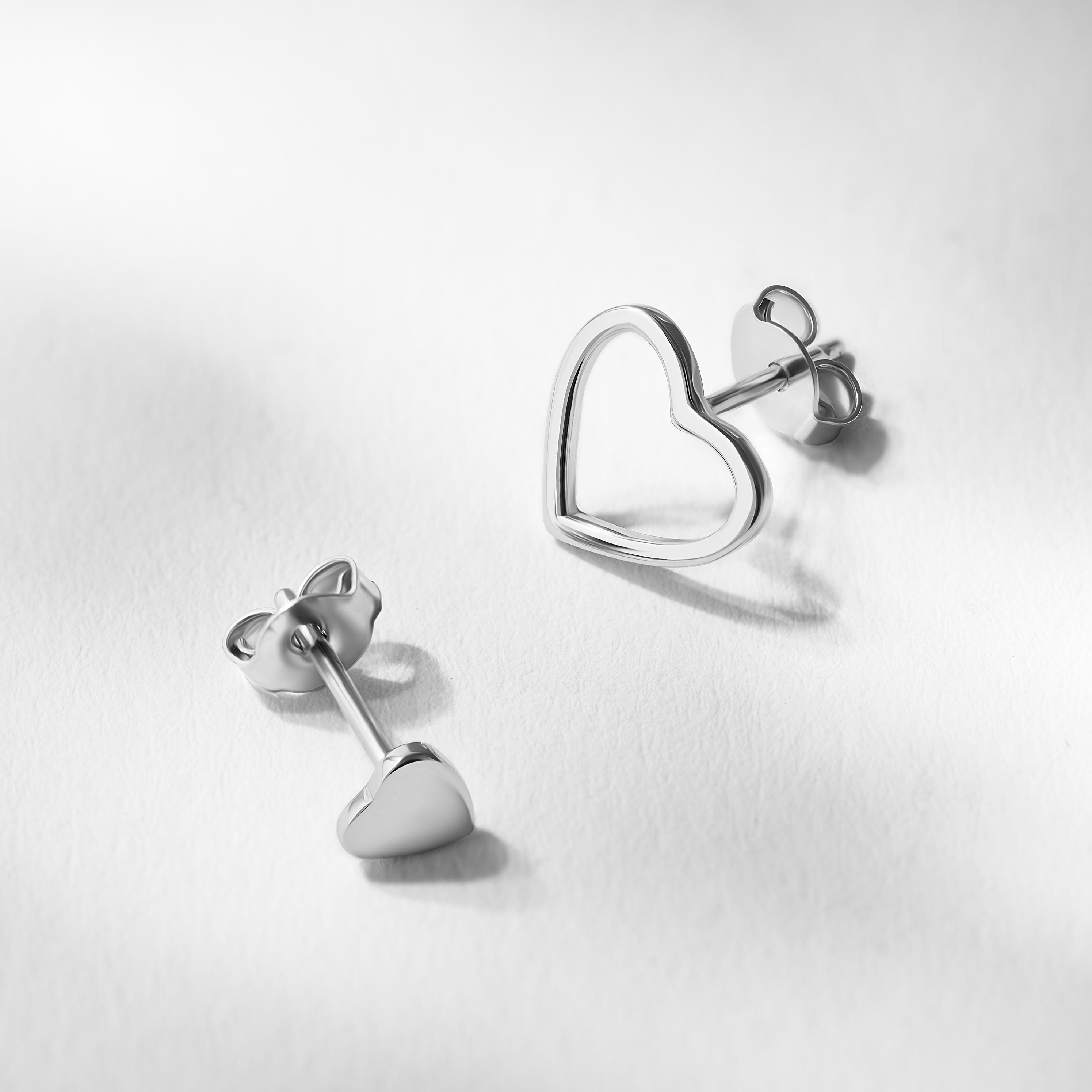 Серебряные серьги Minimal Любовь (3524)