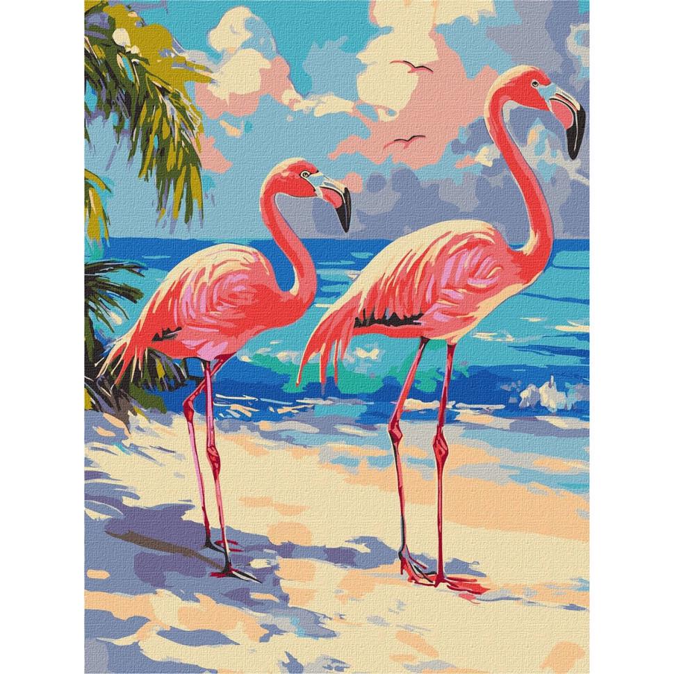 Картина за номерами Ideyka Рожеві фламінго KHO6775 30х40 см (RLT55953)