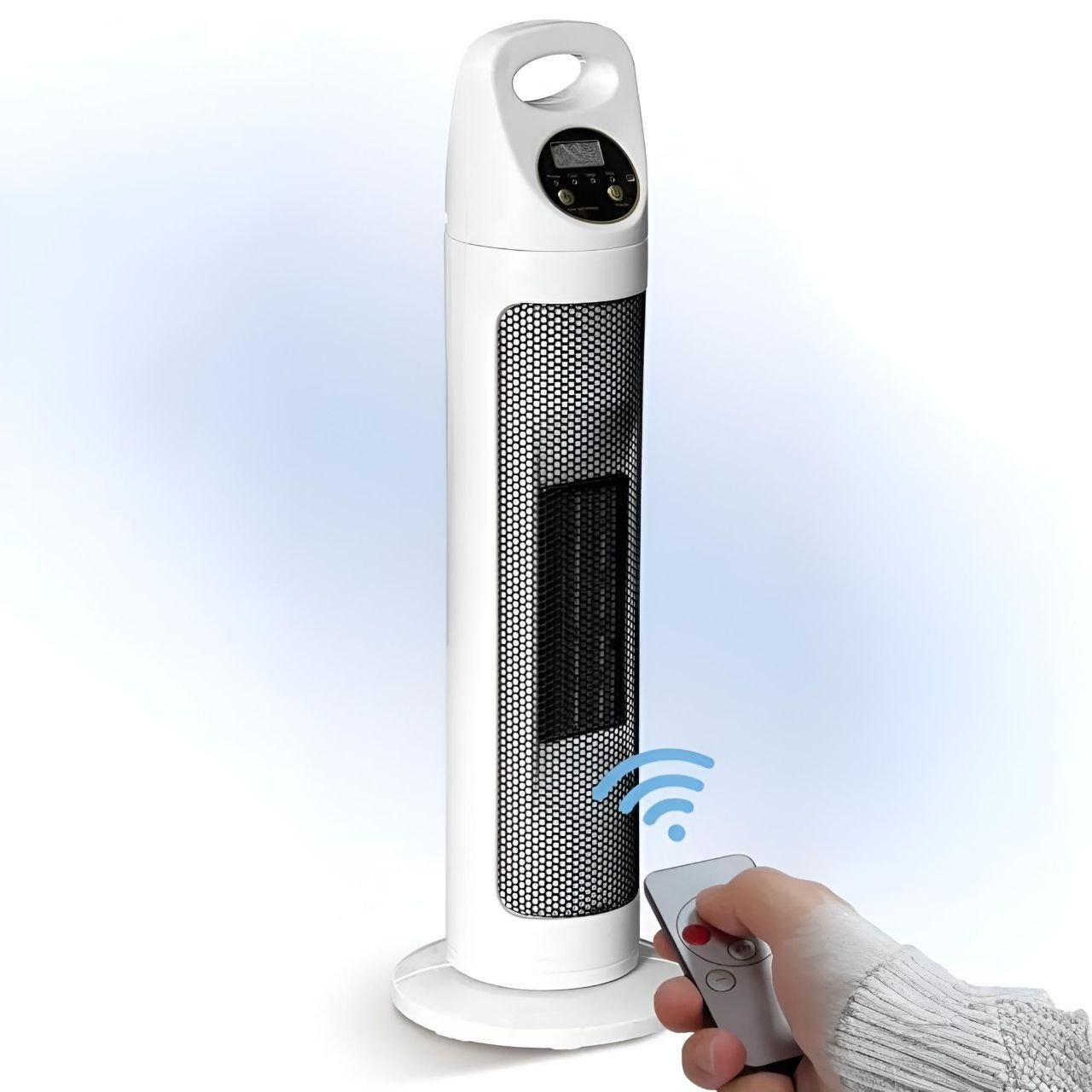 Тепловентилятор напольный с пультом German BFX-768-1668 2в1 Белый (5411141) - фото 2