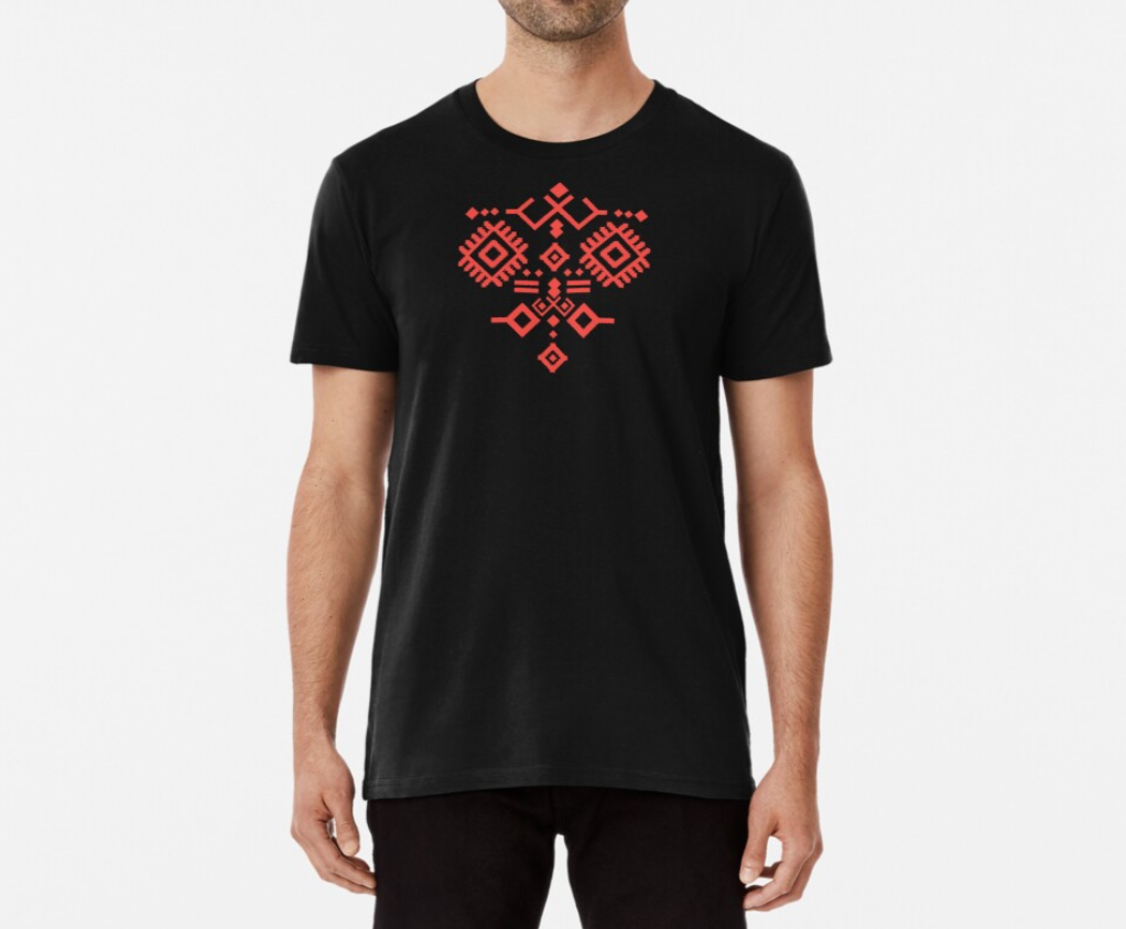 Футболка мужская Stedman с принтом Украинский орнамент XL Черный (УКР10-15863343100)