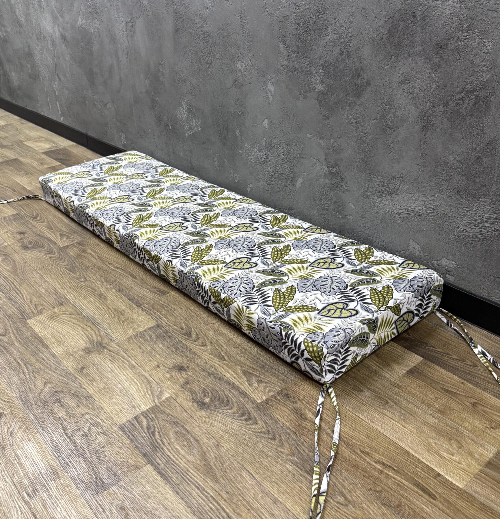 Матрас Comfort Home Monstera на подоконник/каркасы/поддоны/садовая мебель 160х40х8 см