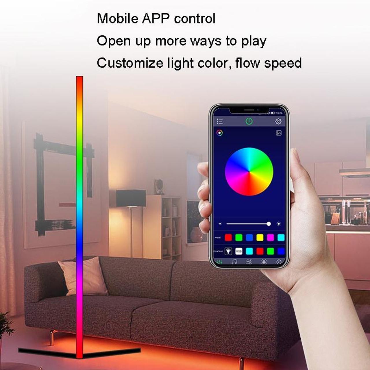 Лампа светодиодная напольная RGB Bluetooth с пультом (8948) - фото 6