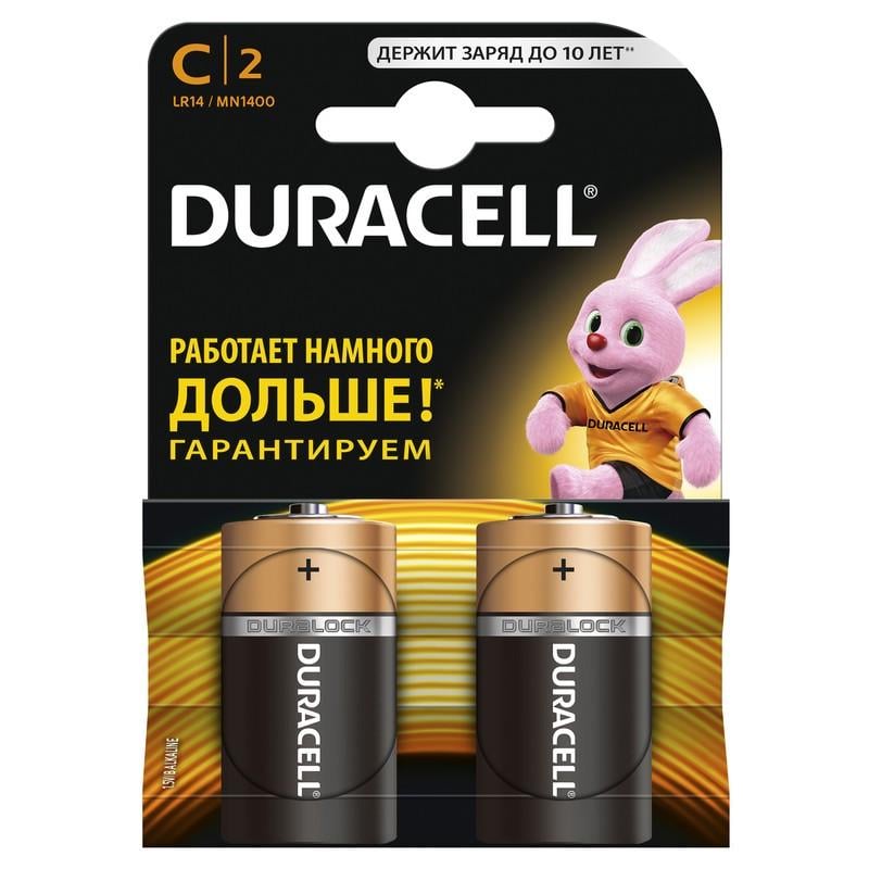 Батарейки Duracell C/LR14 2 шт. (11857263)