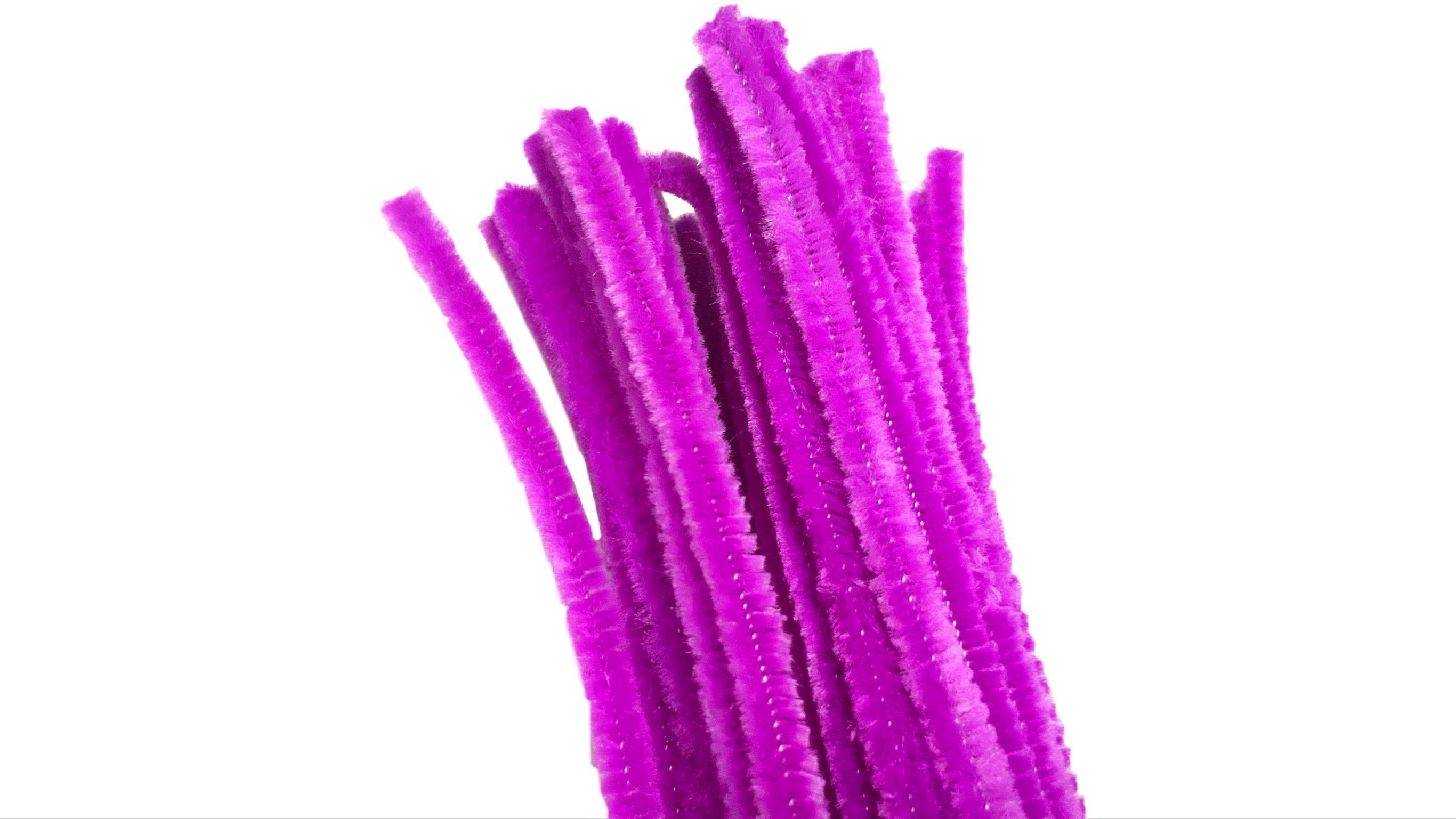 Синельная проволока для рукоделия 100 шт. Малиновый