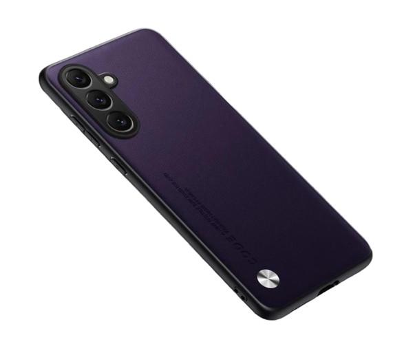 Кожаный чехол - накладка CODE Tactile Experience для Samsung Galaxy S24 Фиолетовый