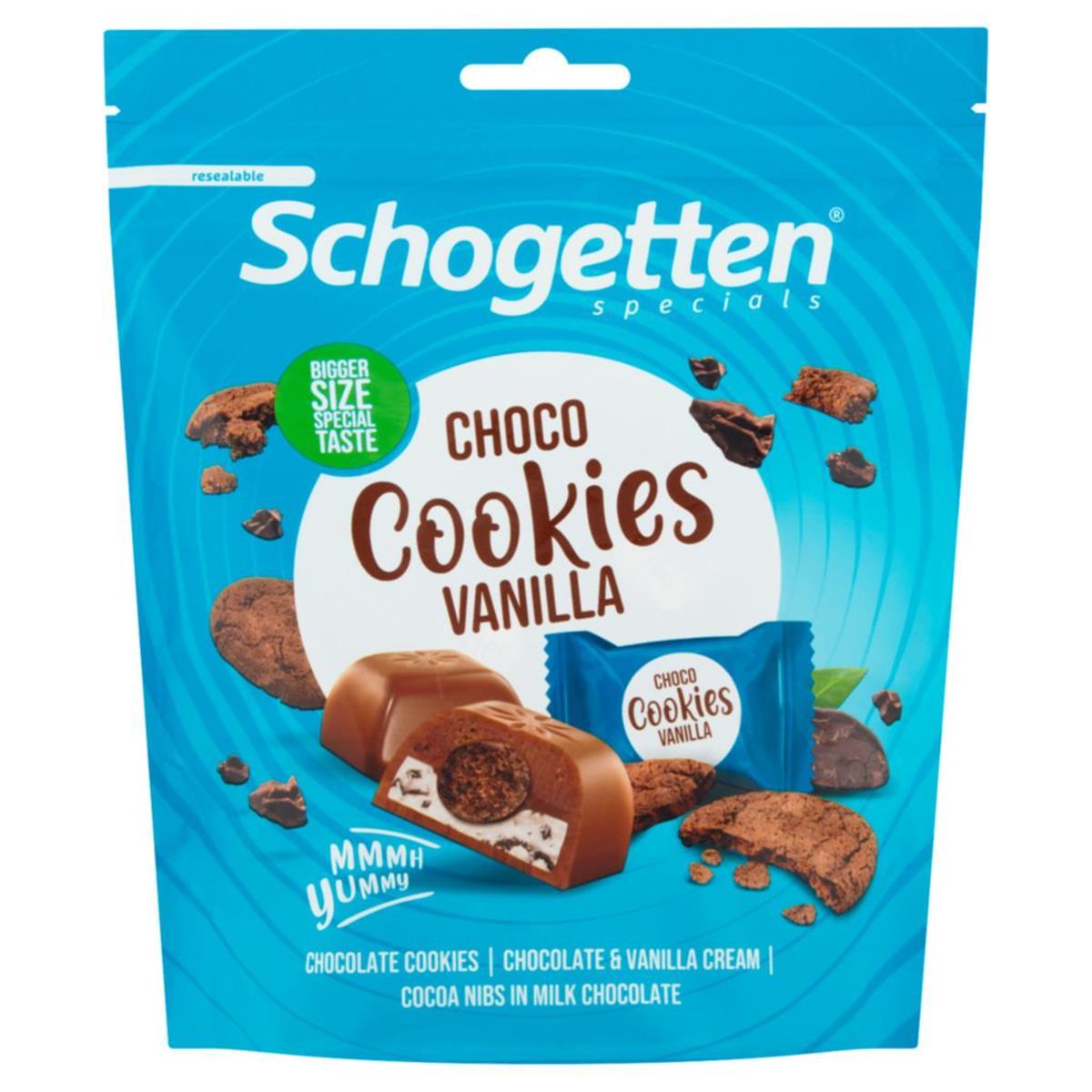 Цукерки шоколадні Schogetten Specials Choco Cookies Vanilla 116 г (1690161445)
