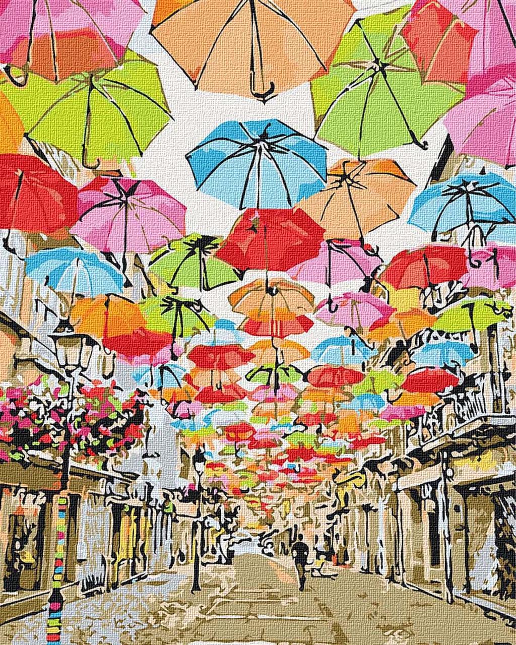 Картина за номерами Ideyka Міський пейзаж Яскрава вуличка 2 40х50 см (2824286686)