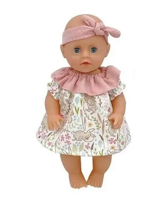 Пупс інтерактивний YL 2425 A-D для дівчаток із горщиком та пляшечкою в сукні 25 см