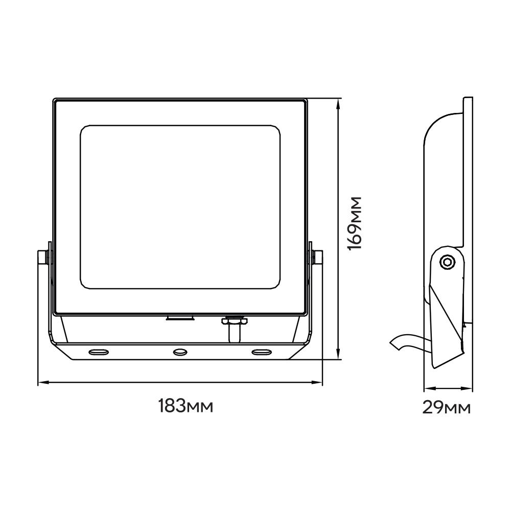 Светодиодный прожектор Ardero LL-1050ARD 50W 4500Lm 6500K - фото 3