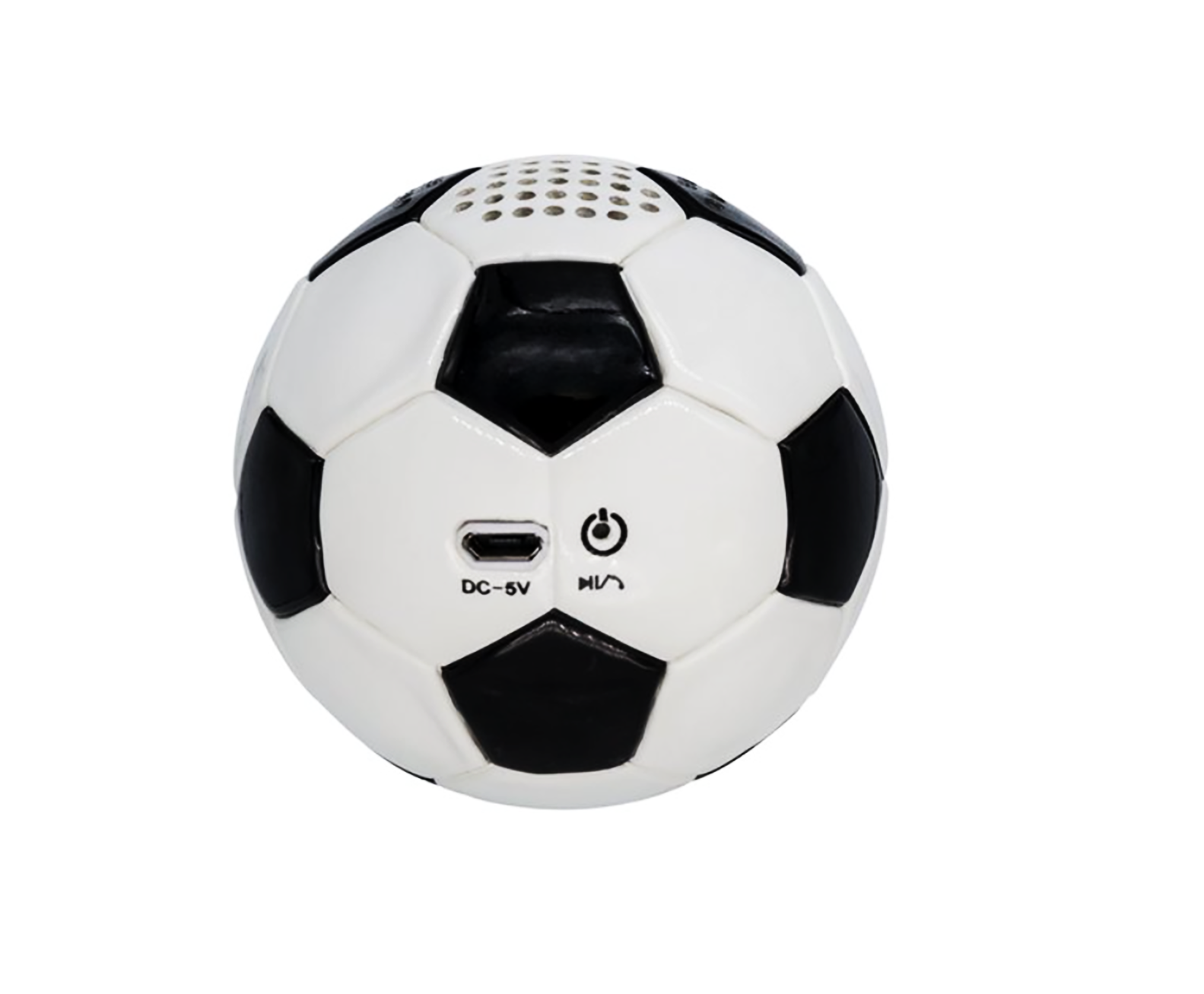 Бездротова Bluetooth колонка SUNROZ Football у вигляді м'яча 57 мм Чорно-Білий (SUN0308)
