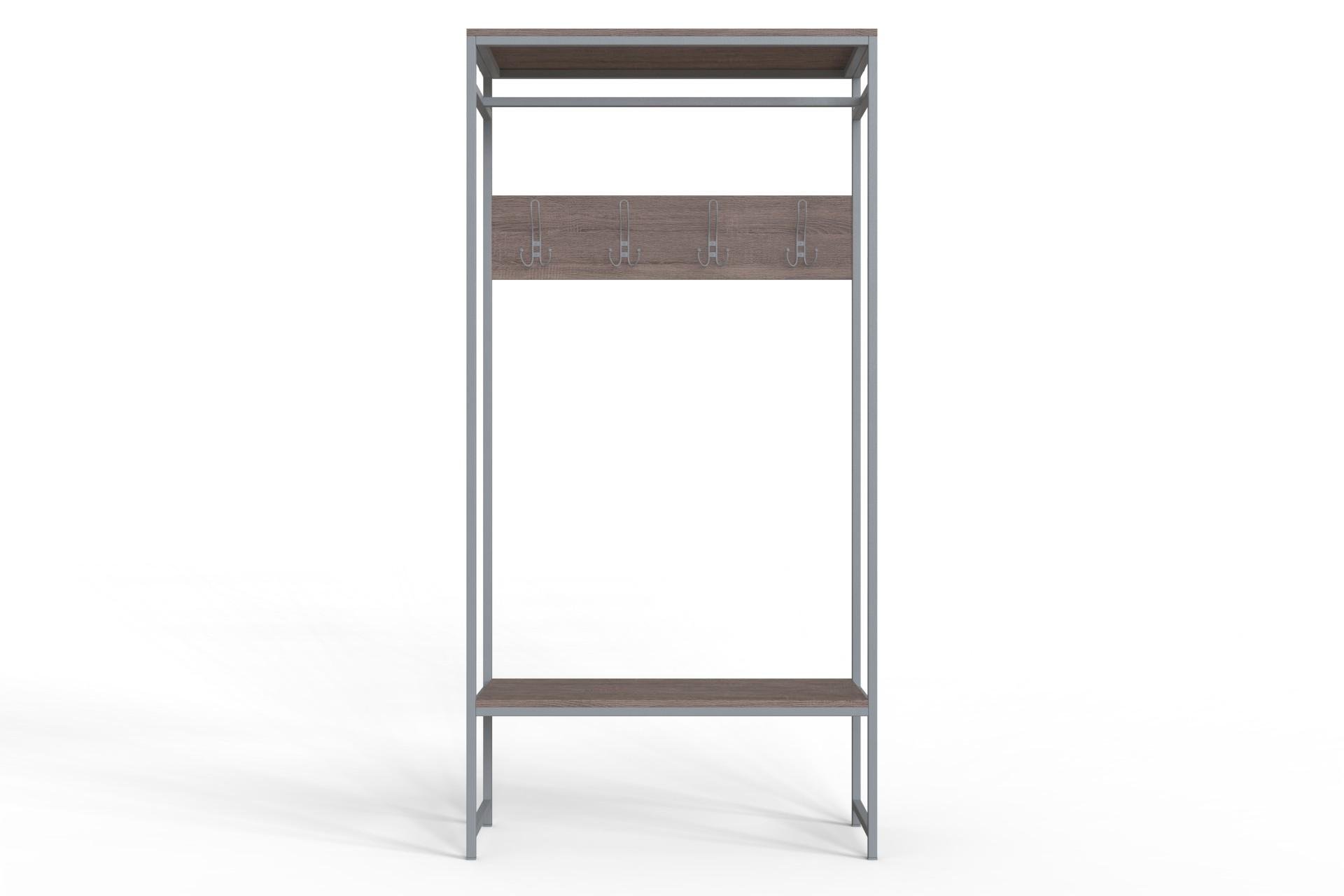 Вешалка модульная напольная Ferrum-decor Трелис 14 ДСП 16 мм 180x90x38 см Серый/Дуб Сонома Трюфель (FRD-104359)