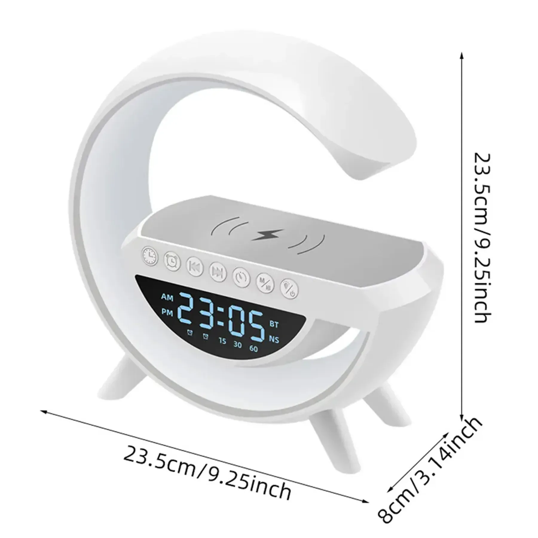 Настольная лампа-ночник BT-3401 с беспроводной зарядкой/будильником и Bluetooth колонкой (234568355) - фото 12 Настольная лампа-ночник BT-3401 с беспроводной зарядкой/будильником и Bluetooth колонкой (234568355) - фото 12