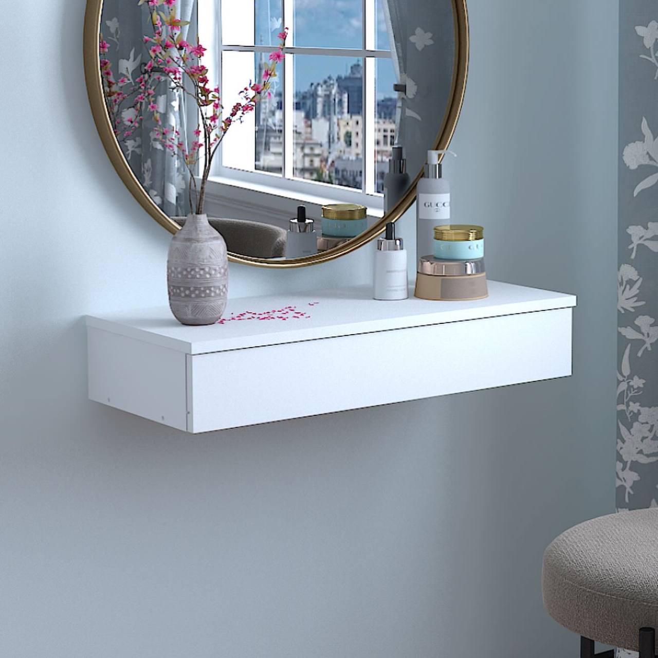 Стіл туалетний підвісний Стелла 1 704х310х130 мм Білий - фото 6 Стіл туалетний підвісний Стелла 1 704х310х130 мм Білий - фото 6