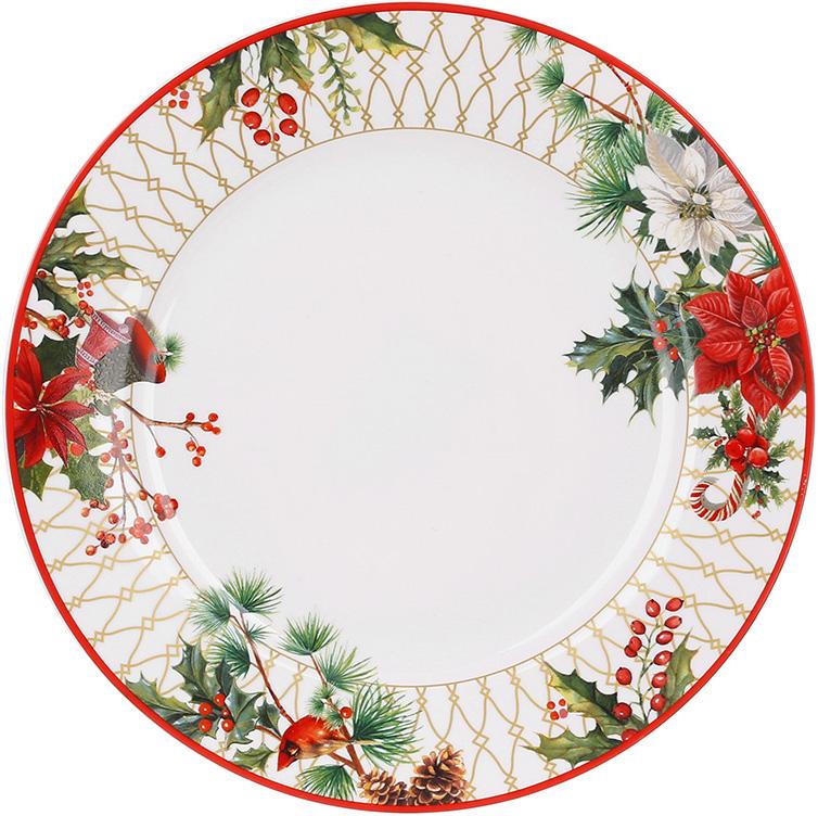 Тарелки десертные 6 шт. фарфоровые Merry Christmas 19 см