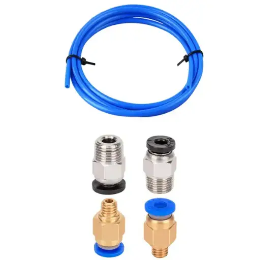 Трубка тефлоновая HOPEDA для 3D-принтера для нити 2 фиттинга PC4-M6/2 фиттинга PC4-M10 1,75 мм Синий (10153)