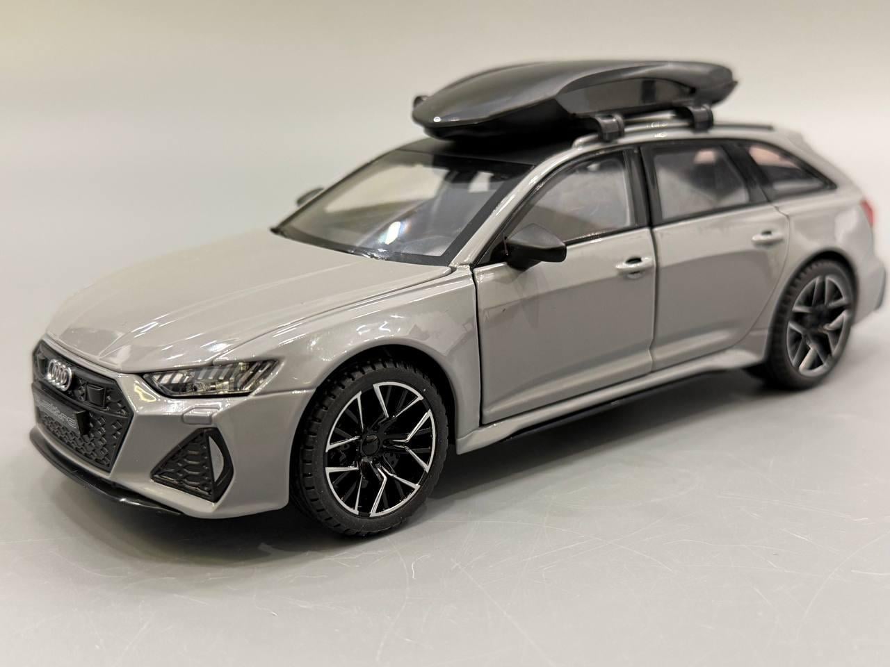 Машинка Audi RS6 Авто Эксперт металлопластик 1:24 звук/свет/инерция Серый (1870-07)