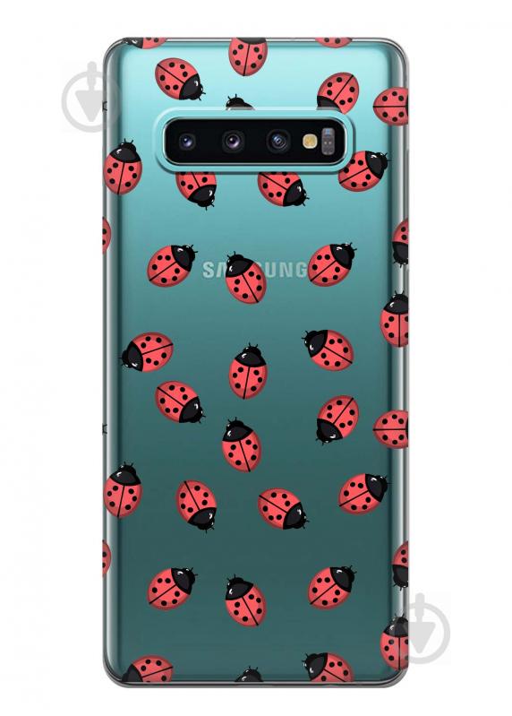 Чехол iSwag для Samsung Galaxy S10 Божьи коровки (H396)