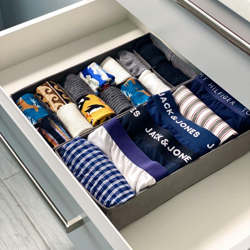 Комплект коробочок для білизни маленьких 2 шт. Сірий (Gr-2small) - фото 1