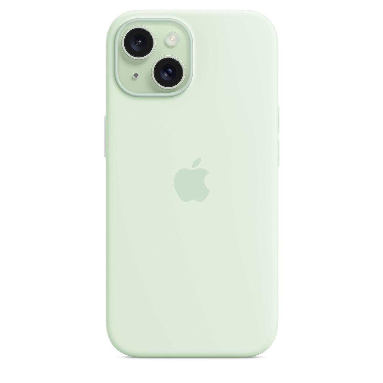 Чехол накладка Apple Silicone Case with MagSafe for iPhone 15 Soft Mint (HC) Чехол накладка Apple Silicone Case with MagSafe for iPhone 15 Soft Mint (HC)