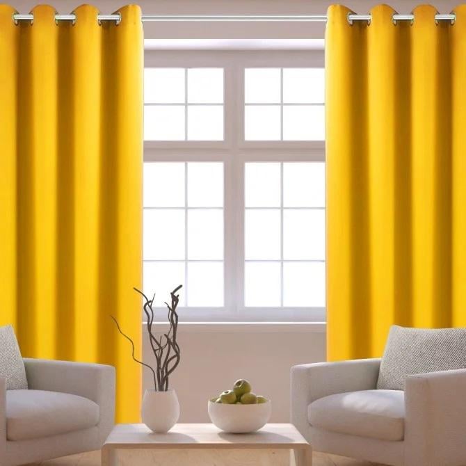 Штора на люверсах Heaven 140х250 Желтый