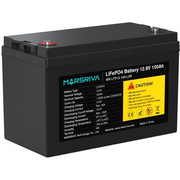 Аккумуляторная батарея Marsriva LiFePO4 12,8V 100 Ач (MR-LFP12-100-LAR) - фото 4