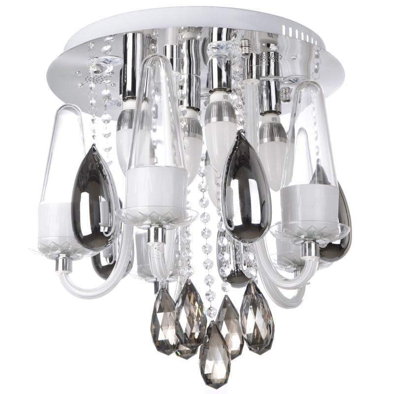 Люстра Brille BCL-463S/6 E14 с подсветкой музыкальная и пультом ДУ