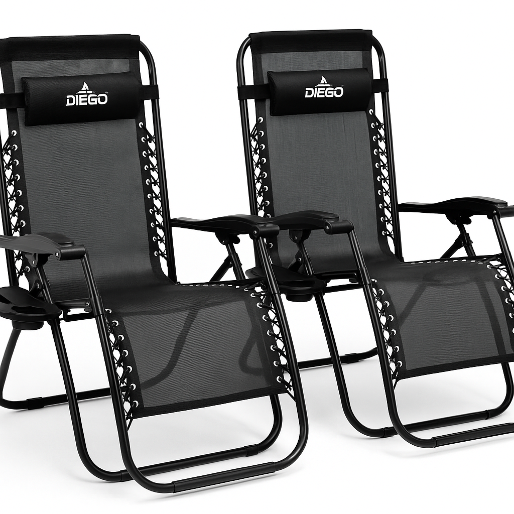 Кресло-шезлонг комплект Diego с подстаканником 2 шт. 173 см Кресло-шезлонг комплект Diego с подстаканником 2 шт. 173 см