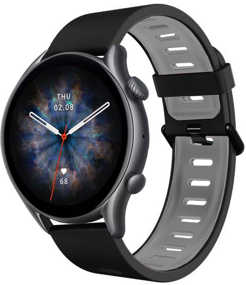 Ремешок Traf для Amazfit GTR 3 Pro Black-Grey (25488)