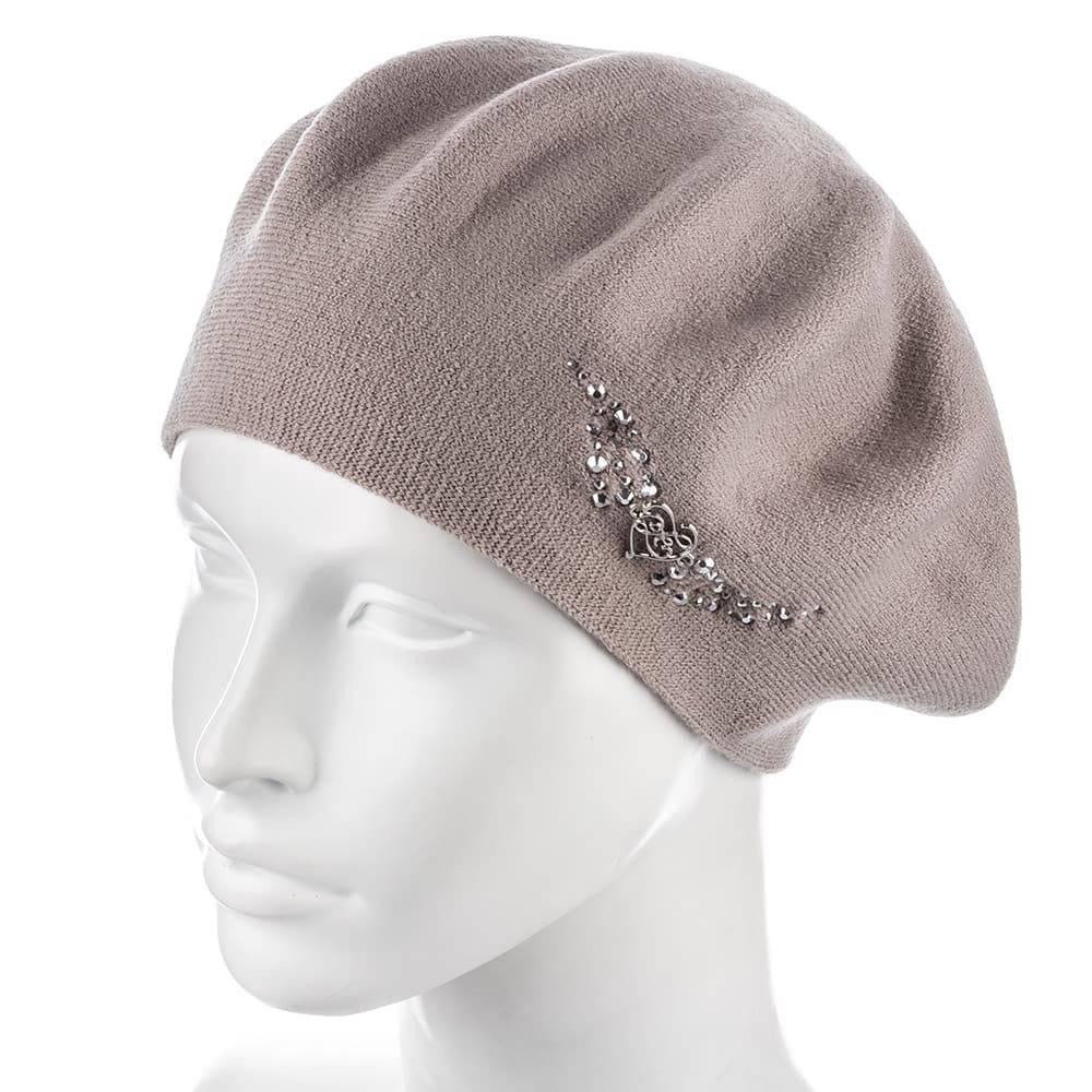 Берет женский со стразами Zolly ZH185 one size Кофейный (1662810663)