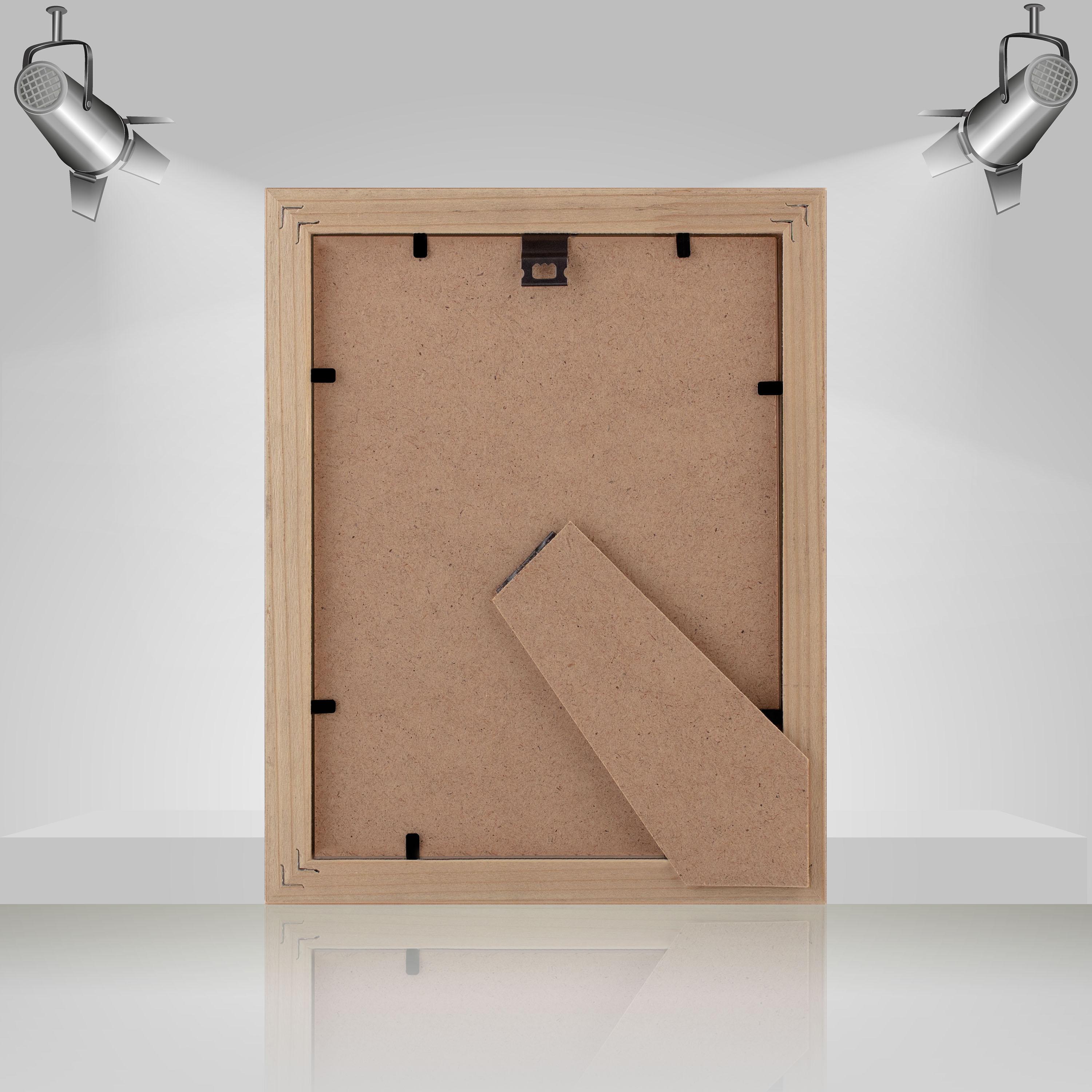 Фоторамка дерев'яна EmojiFrame 15х20 см AH2220-02 антиблікове скло 2 мм з ніжкою Фіолетовий - фото 4