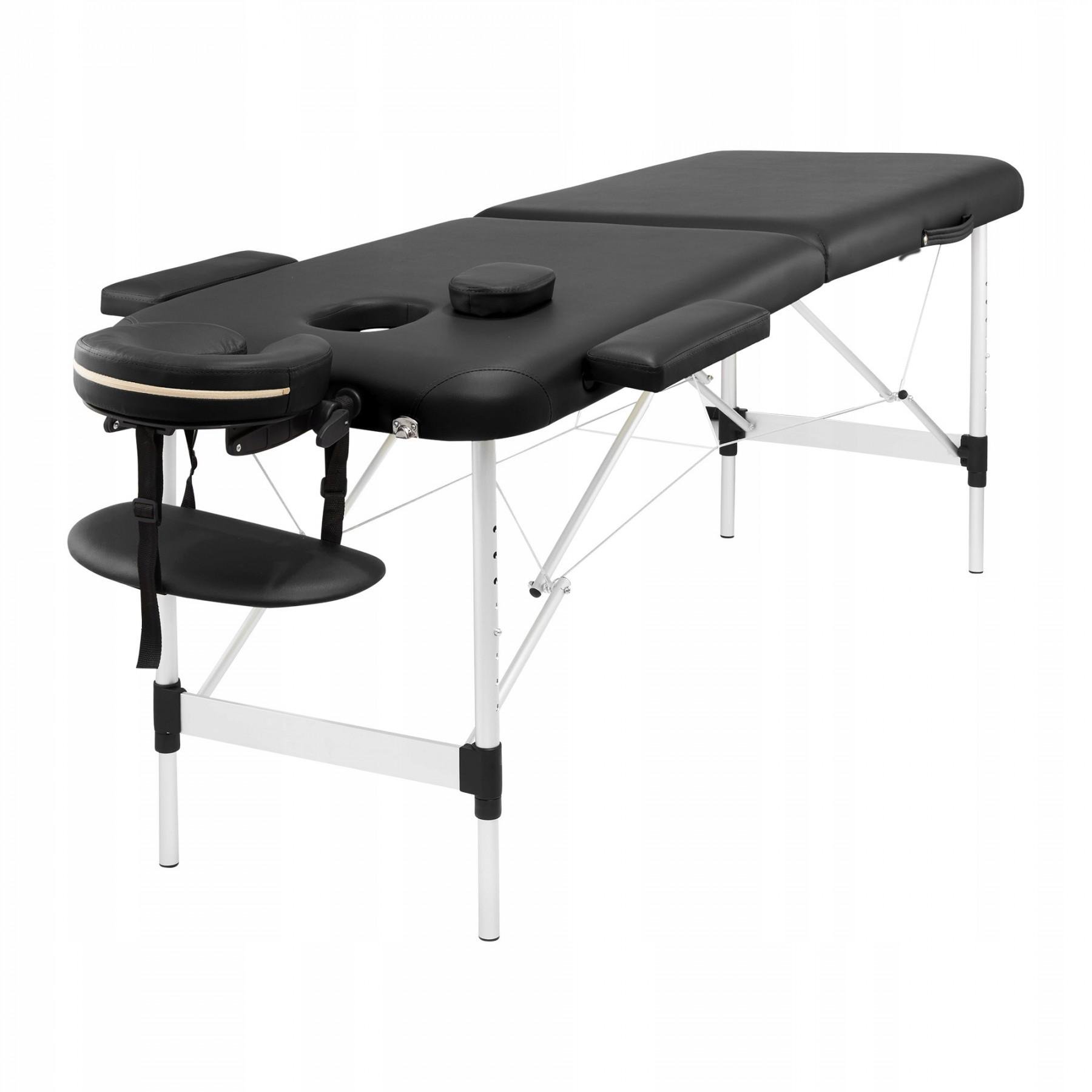 Массажный стол складной 4fizjo Massage Table Alu W70 Black (39447) - фото 1