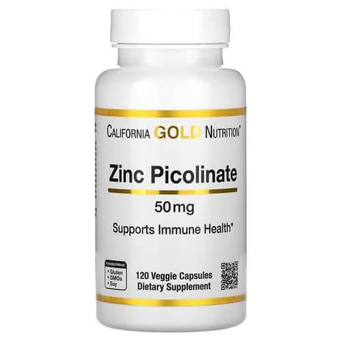 Цинк California Gold Nutrition Zinc Picolinate 50 мг 120 капс. (CGN-01353)