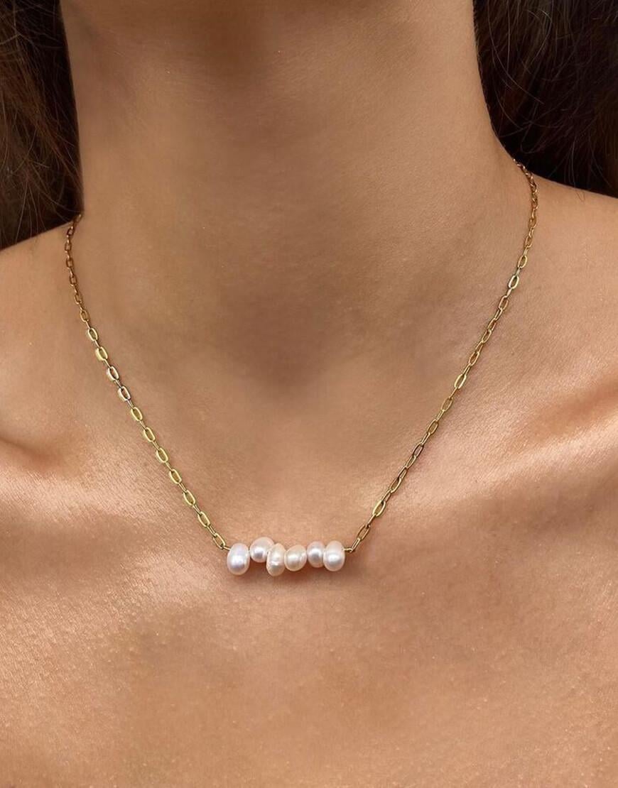 Делікатна підвіска Soft Pearl жіноча NSTONE біла One size