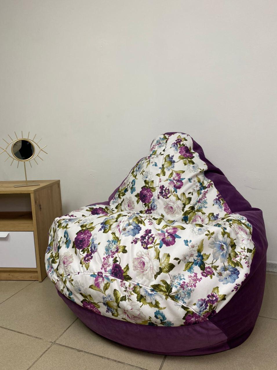 Бескаркасное кресло-мешок SkyPuff MEGA Груша 11847/SERRA 16 XXXL 160х120 см (1160063)