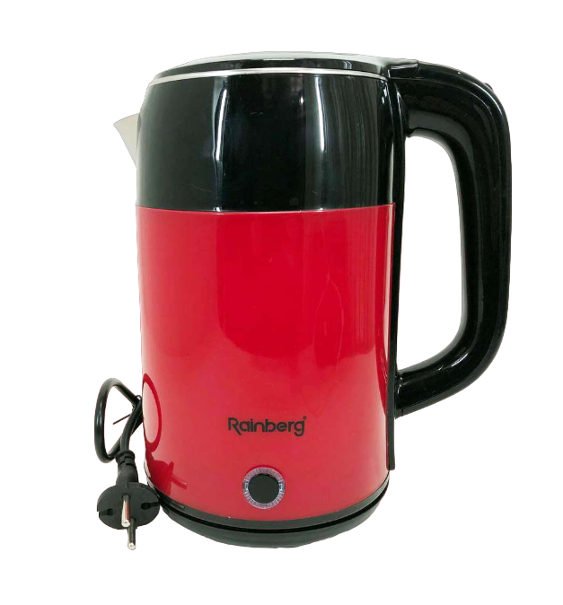 Электрочайник дисковый Rainberg RB-2244 2 л Черно-красный (14074144) - фото 1