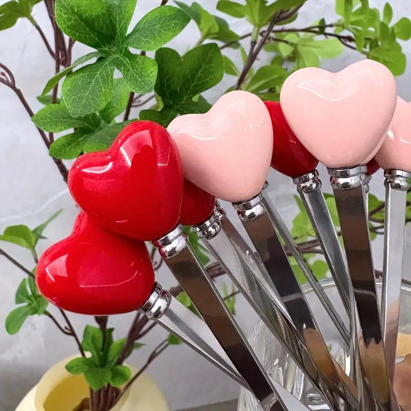 Ложка десертная с сердцем из нержавеющей стали 1 шт. Серебристый с красным (2689612545) - фото 7 Ложка десертная с сердцем из нержавеющей стали 1 шт. Серебристый с красным (2689612545) - фото 7