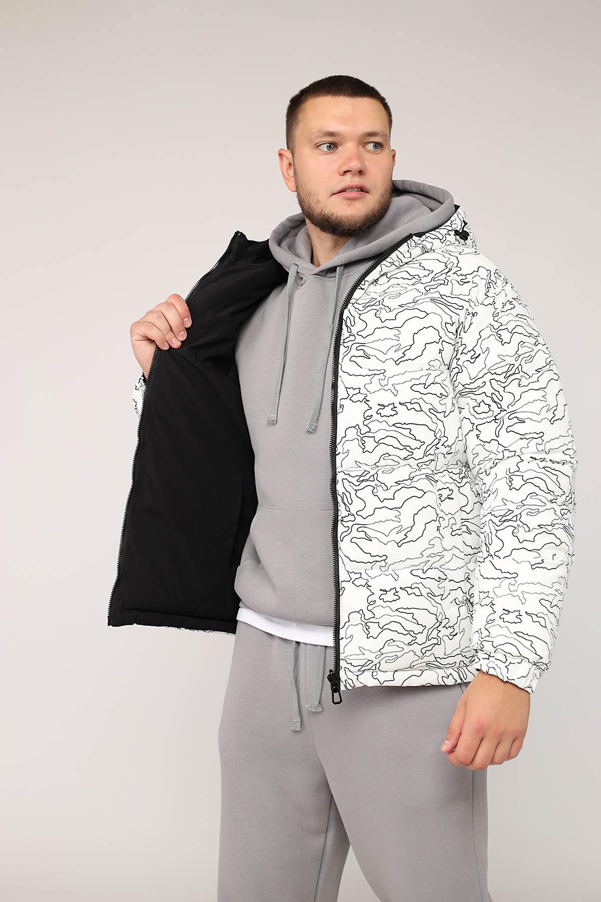 Куртка чоловіча двостороння ЦБ-00276131 р. 54 Білий (28422311) - фото 4