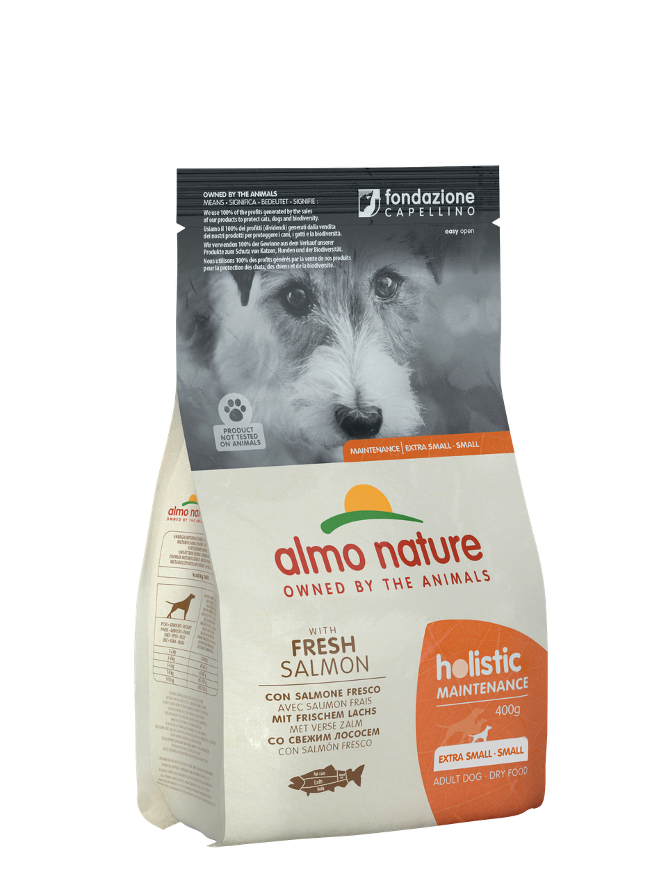 Корм сухий для собак маленьких порід Almo Nature Holistic Dog XS-S лососем 400 г (705/8001154121865) - фото 1 Корм сухий для собак маленьких порід Almo Nature Holistic Dog XS-S лососем 400 г (705/8001154121865) - фото 1