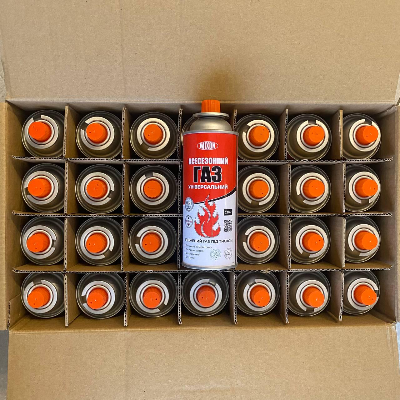 Газовый баллон MIXON цанговый всесезонный для кемпинга 220 г 28 шт. - фото 2 Газовый баллон MIXON цанговый всесезонный для кемпинга 220 г 28 шт. - фото 2