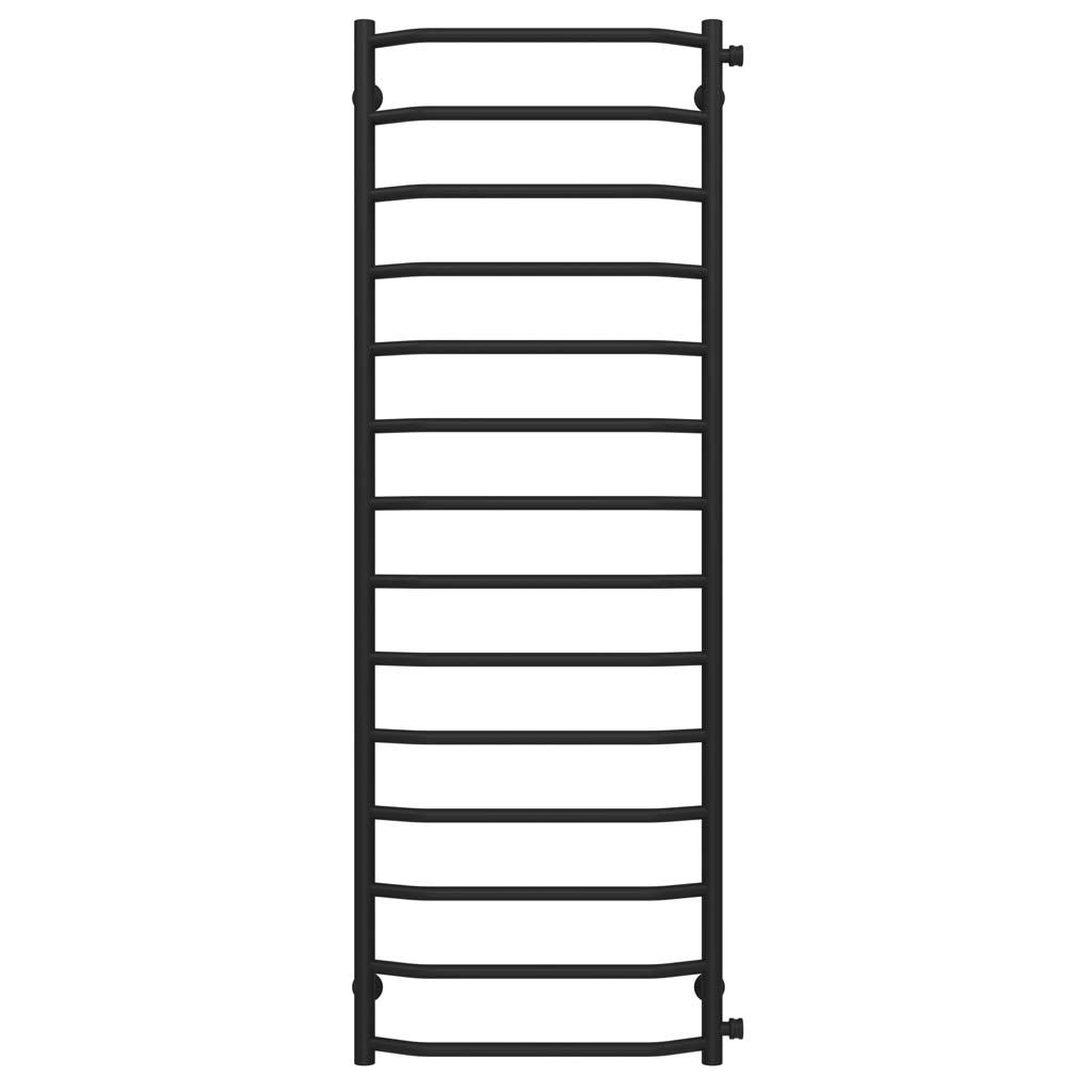 Полотенцесушитель водяной Deffi Трапеция П14 боковое правое подключение нержавеющая сталь 500х1500 мм Черный (C.TR.150.50.14.B.C)