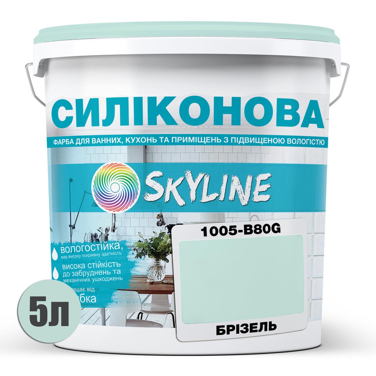 Фарба силіконова Skyline для вологих приміщень 5 л 1015-B80G Брізель (2591553564) - фото 2 Фарба силіконова Skyline для вологих приміщень 5 л 1015-B80G Брізель (2591553564) - фото 2