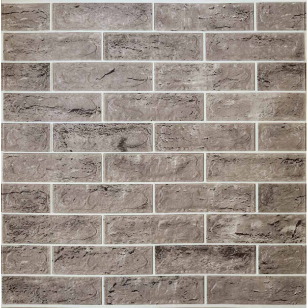 Панель самоклеящаяся 3D под кирпич контраст 680x680x4 мм Серый - фото 1 Панель самоклеящаяся 3D под кирпич контраст 680x680x4 мм Серый - фото 1