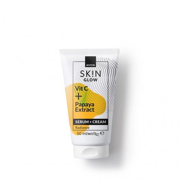 Крем-сироватка для обличчя Avon Skin Сяйво з вітаміном С та екстрактом папаї (2893895485)